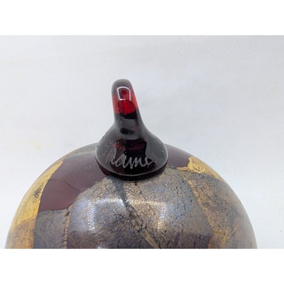 Thames Ornament Hand Blown Art Glass Copper Gold Leaf Hanging Christmas tree - Picture 8 of 13